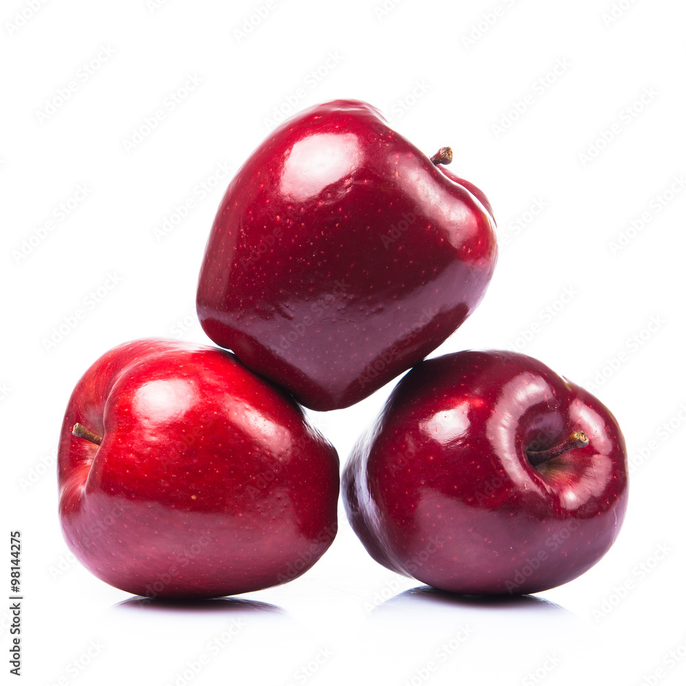 Obraz premium red apples isolated on a white background