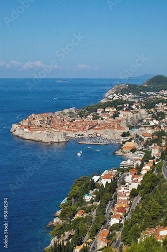 view of the fortifications of the old Dubrovnik, Croatia
