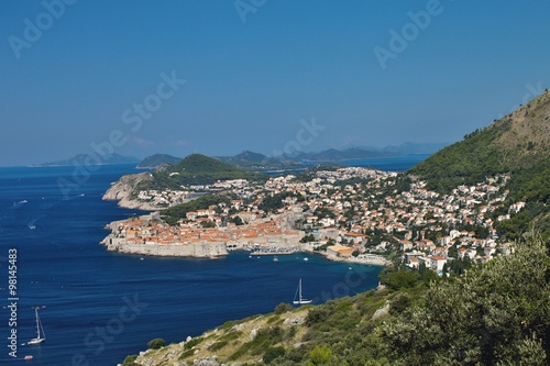 view of the fortifications of the old Dubrovnik  Croatia