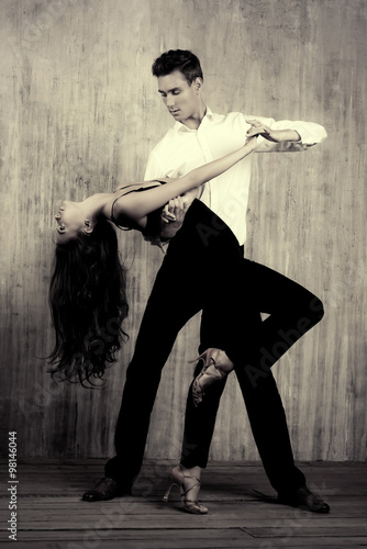 Canvas Print dancing tango