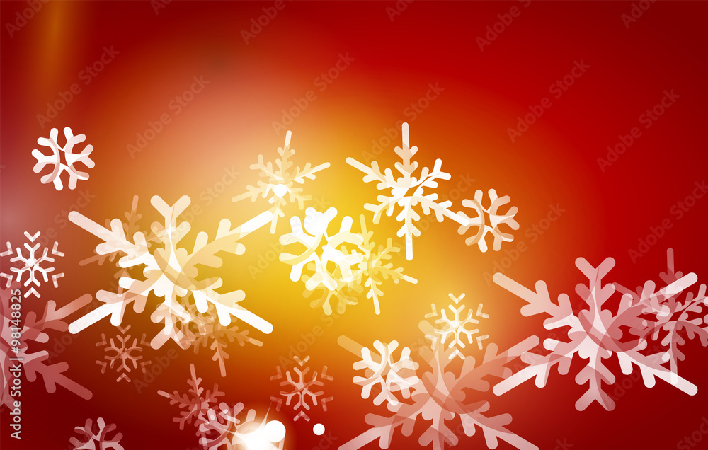 Red Christmas snowflakes abstract background Red Christmas snowflakes abstract background