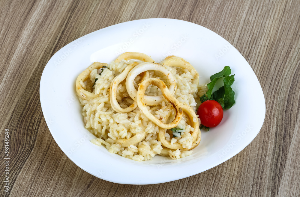 Squid risotto