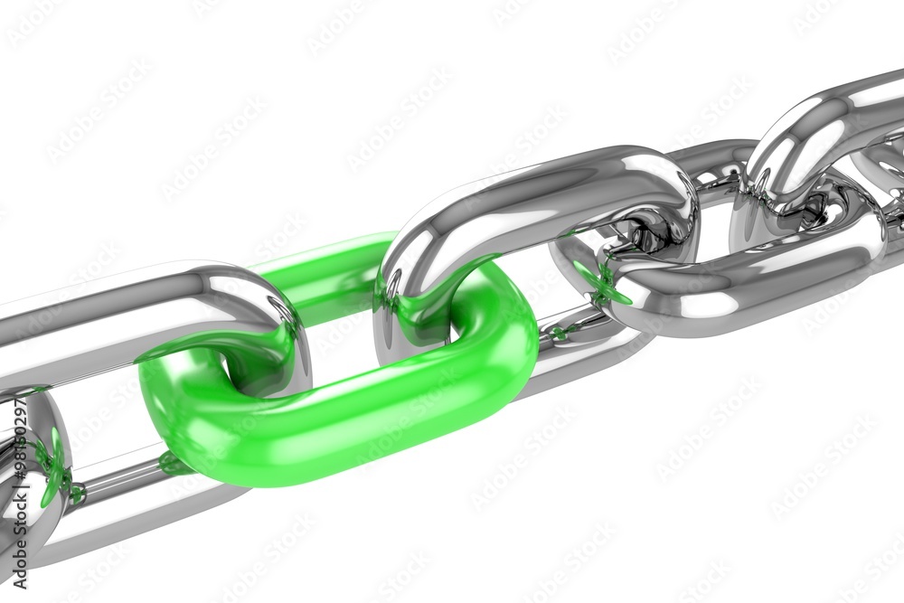 Obraz premium render stainless steel chain