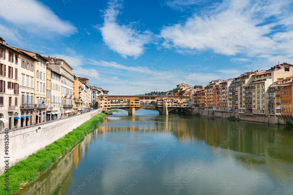 Ponte Santa Trinita bridge over the Arno River, Florence