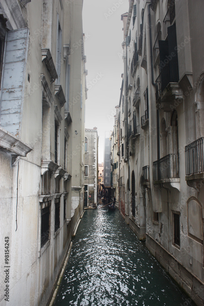 Narrow channel in Venice.
