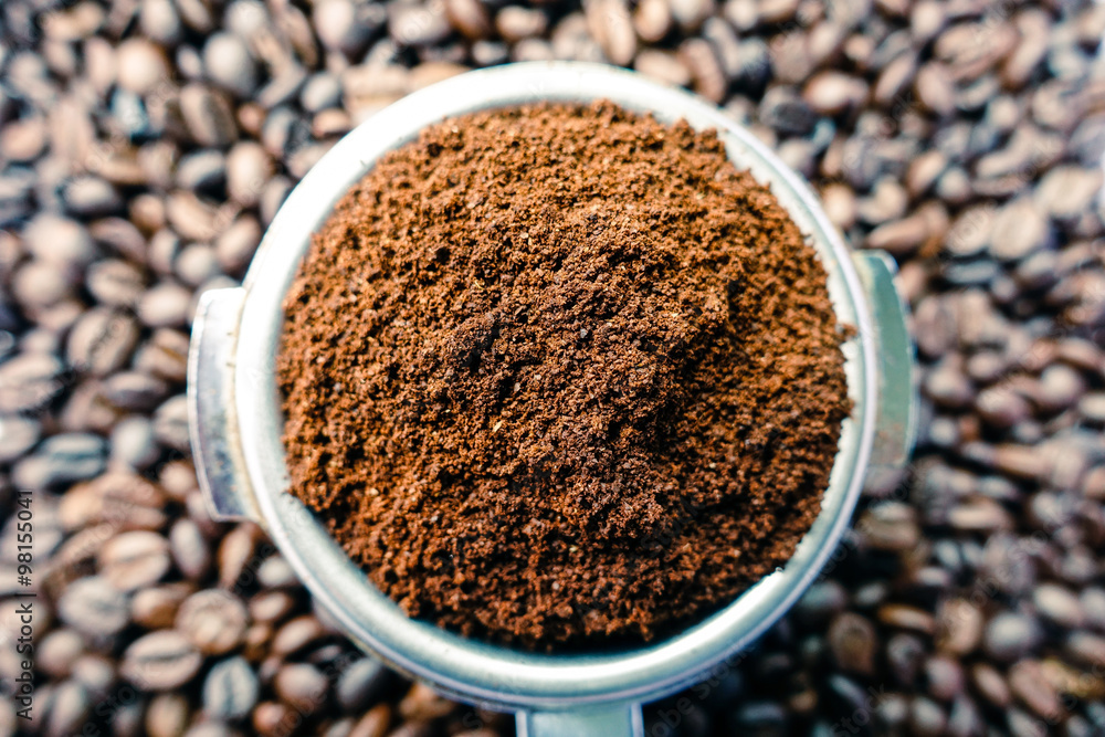 Close up of coffee beans background Close up of coffee beans background