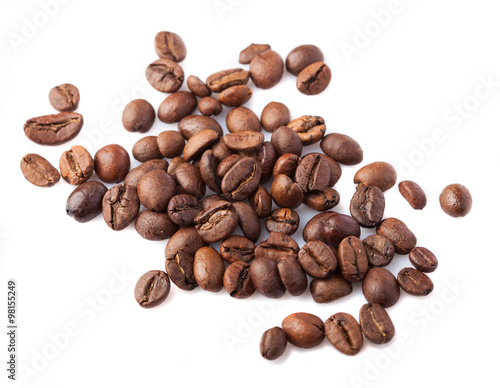 coffe beans isolated on a white background
