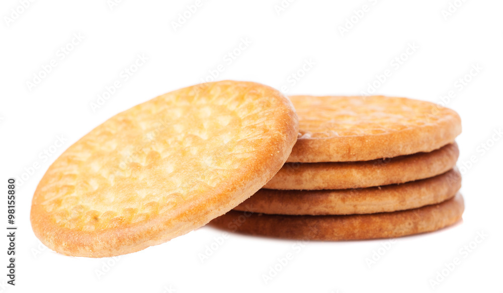 tower of biscuits isolated on a white background tower of biscuits isolated on a white background