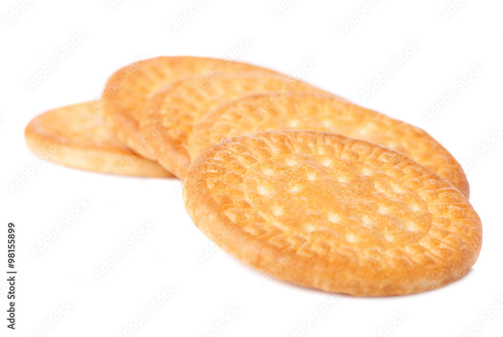 tower os biscuits laying on a white background tower os biscuits laying on a white background