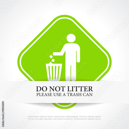 Do not litter sign