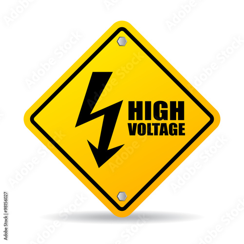 High voltage danger sign