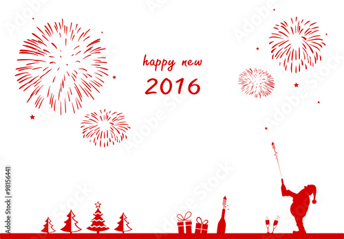 Weihnachten und Silvester Silhouette