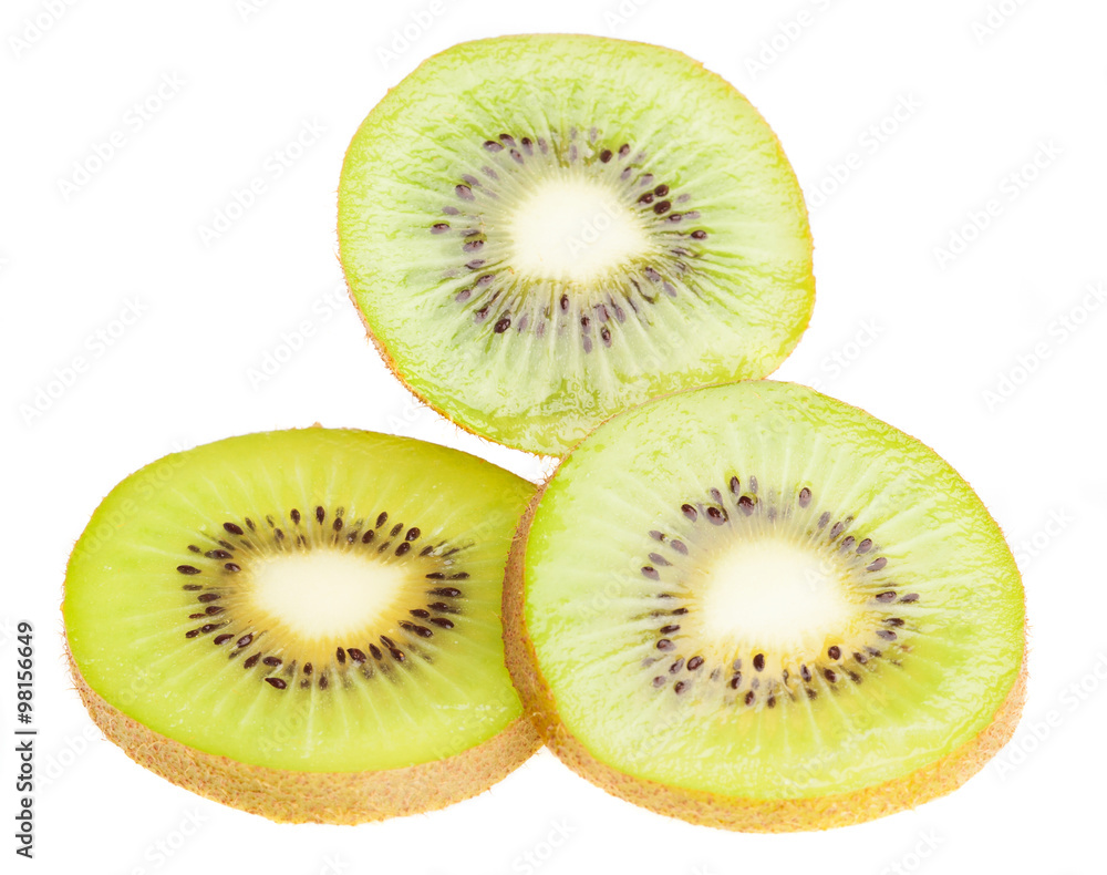 Fototapeta premium sliced kiwi isolated on a white background