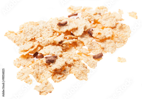 mixed cereals isolated on a white background