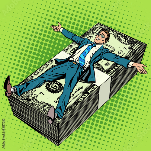 Business financial success concept businessman
