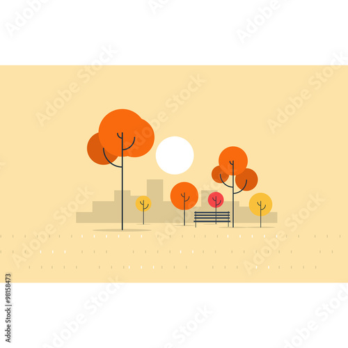 Autumn city park