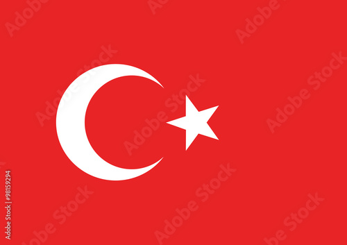 Vector of Turkish flag.