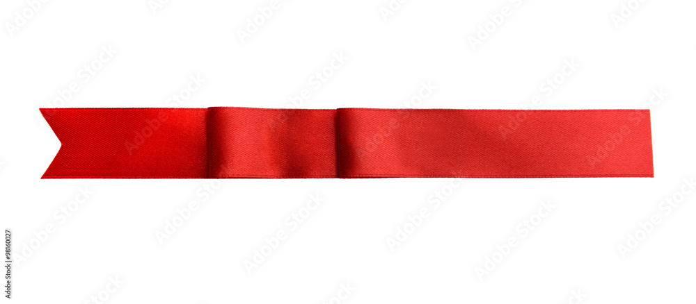 Red ribbon isolated on white