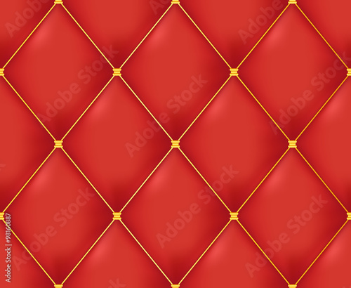 Red Quilted Seamless Vector Pattern