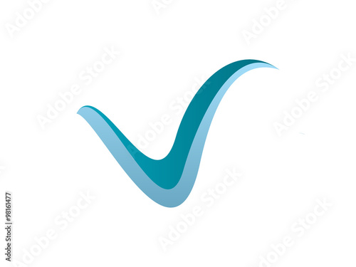 V Letter Wave Logo