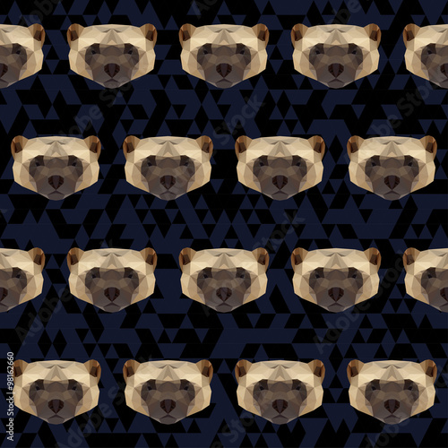 Abstract polygonal geometric triangle glutton seamless pattern b