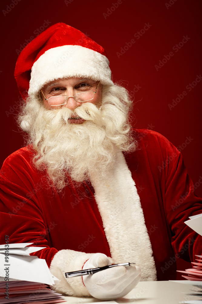 Santa with xmas letters Santa with xmas letters