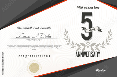 Anniversary retro background template