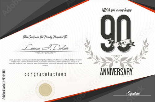 Anniversary retro background template