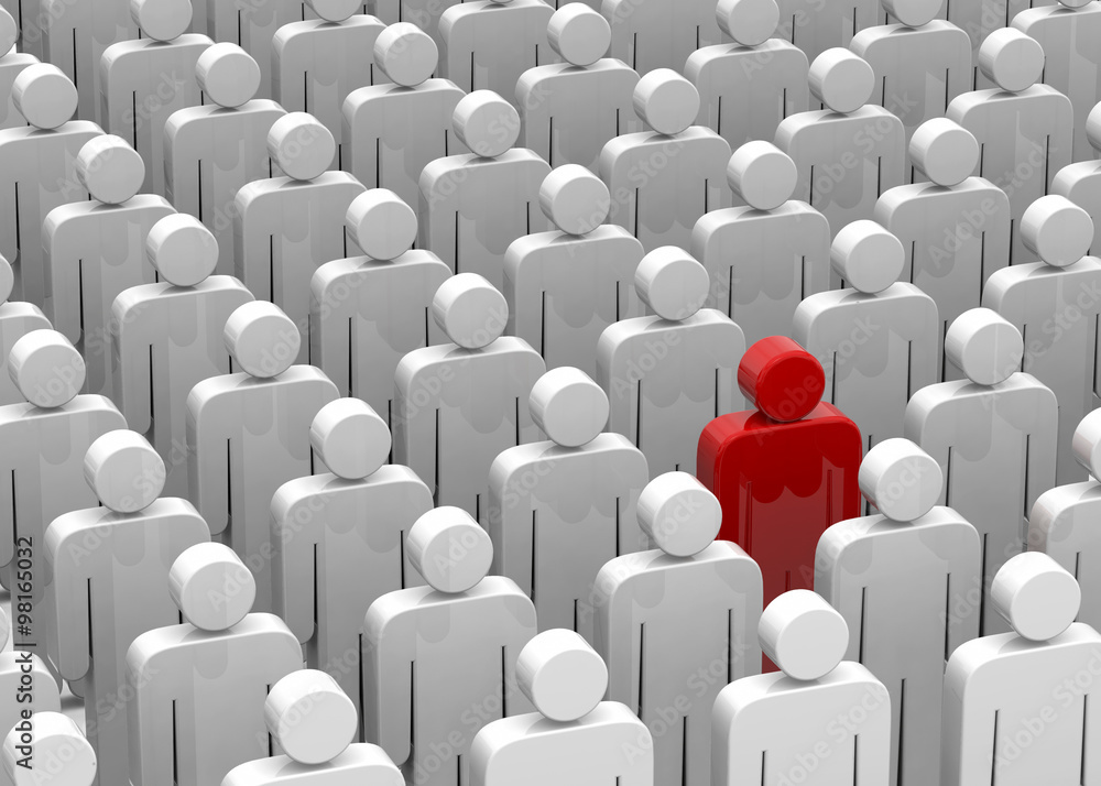 Obraz premium Crowd of Users - 3D