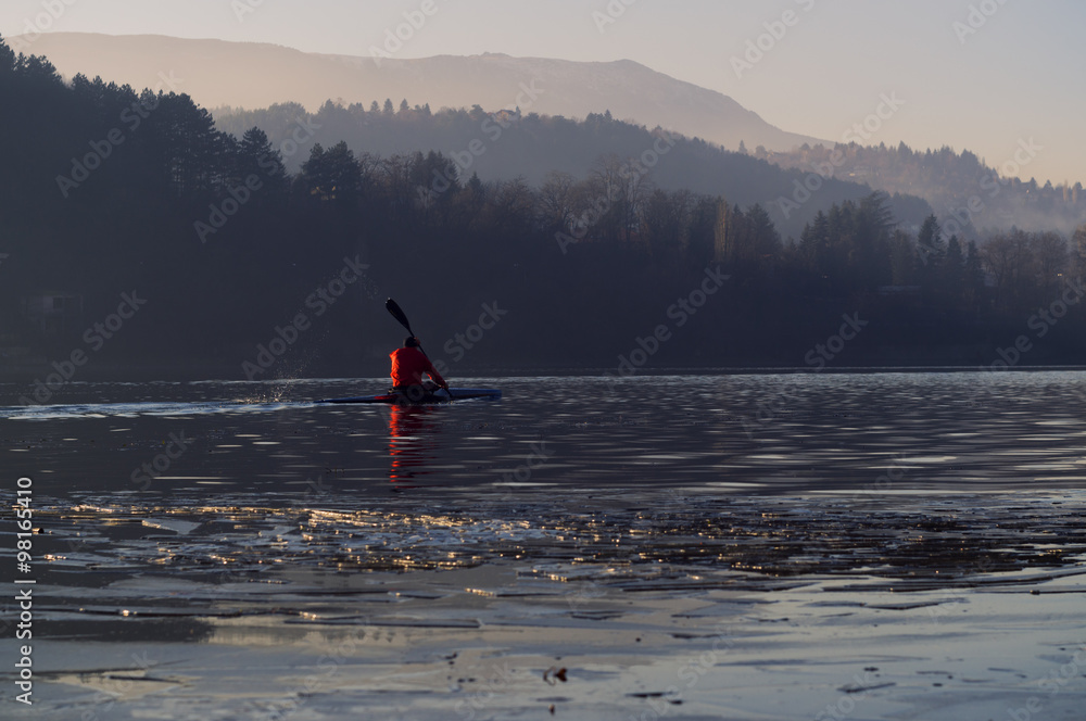 Sunset Kayaker