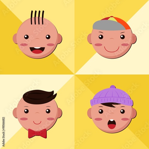 Cute Boy in Happy Face