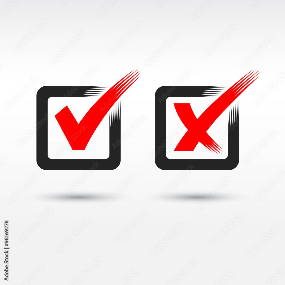 Vector check mark icons Vector check mark icons