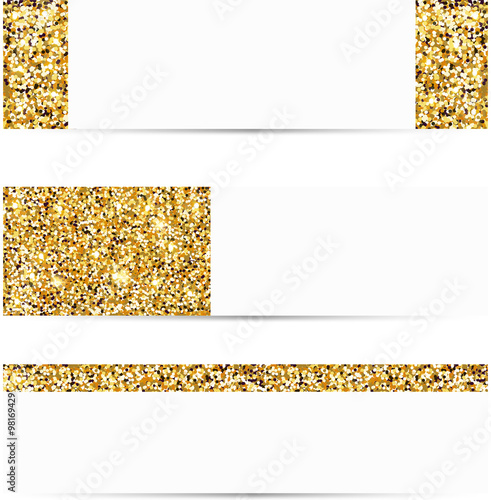 Labels with glitter
