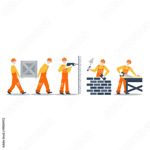 Home improvement workers. Construction workers.