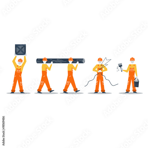 Home improvement workers. Construction workers.