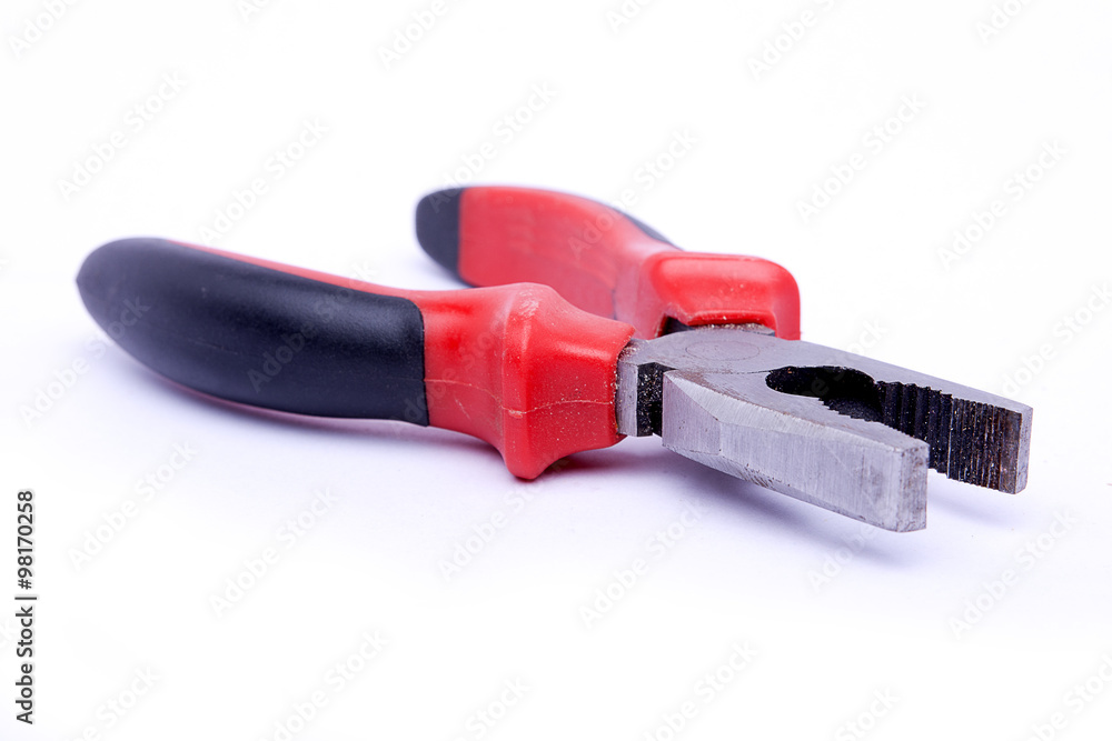 Plier on white background