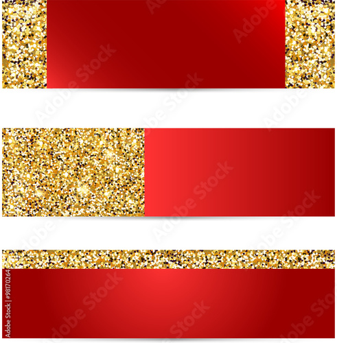 Labels with glitter