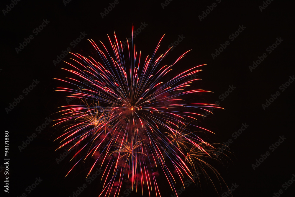 Firework beautiful light at night Firework beautiful light at night