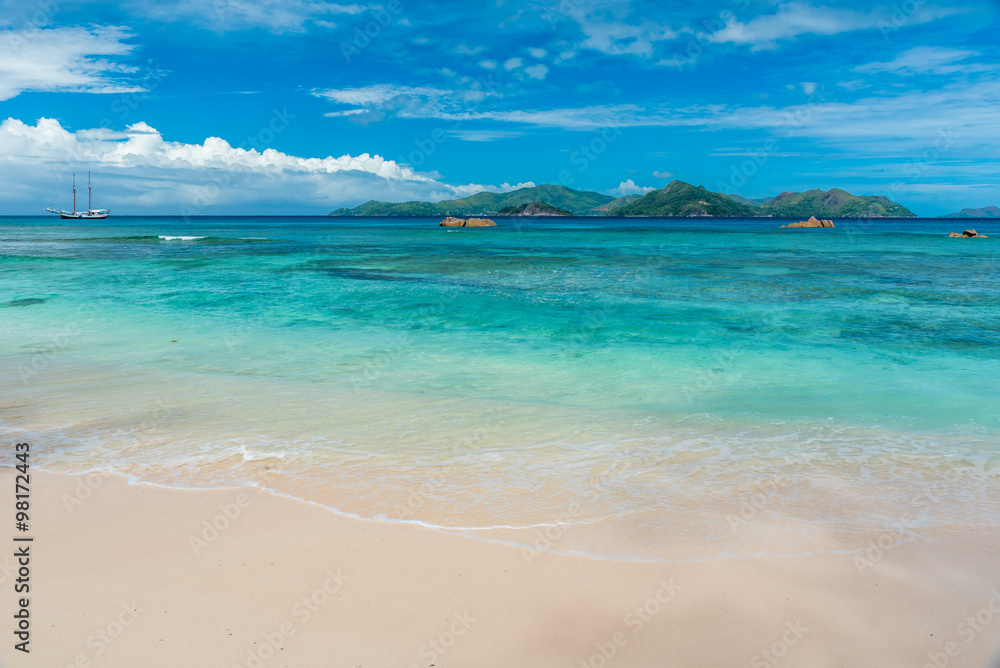 Anse la Reunion - Seychelles, La Digue Island Anse la Reunion - Seychelles, La Digue Island