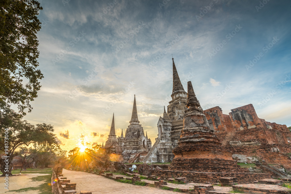Wat Phra Si Sanphet in in Ayutthaya, Thailand