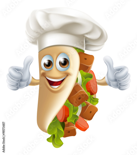 Cartoon Kebab Character