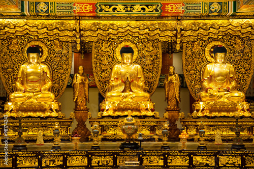 Photography Three golden Buddha