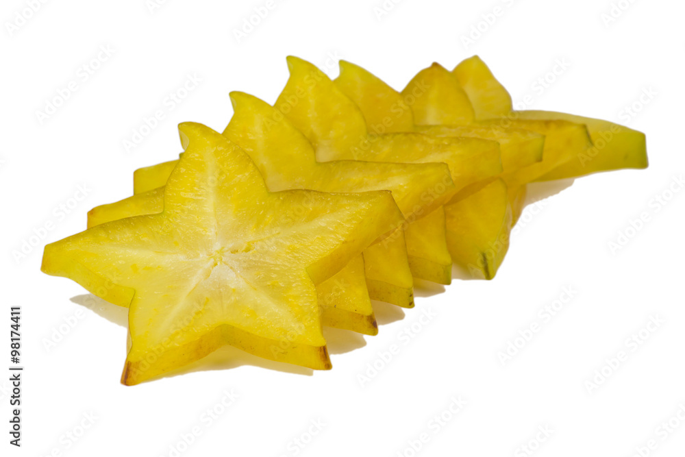 Naklejka premium Star apple on white background