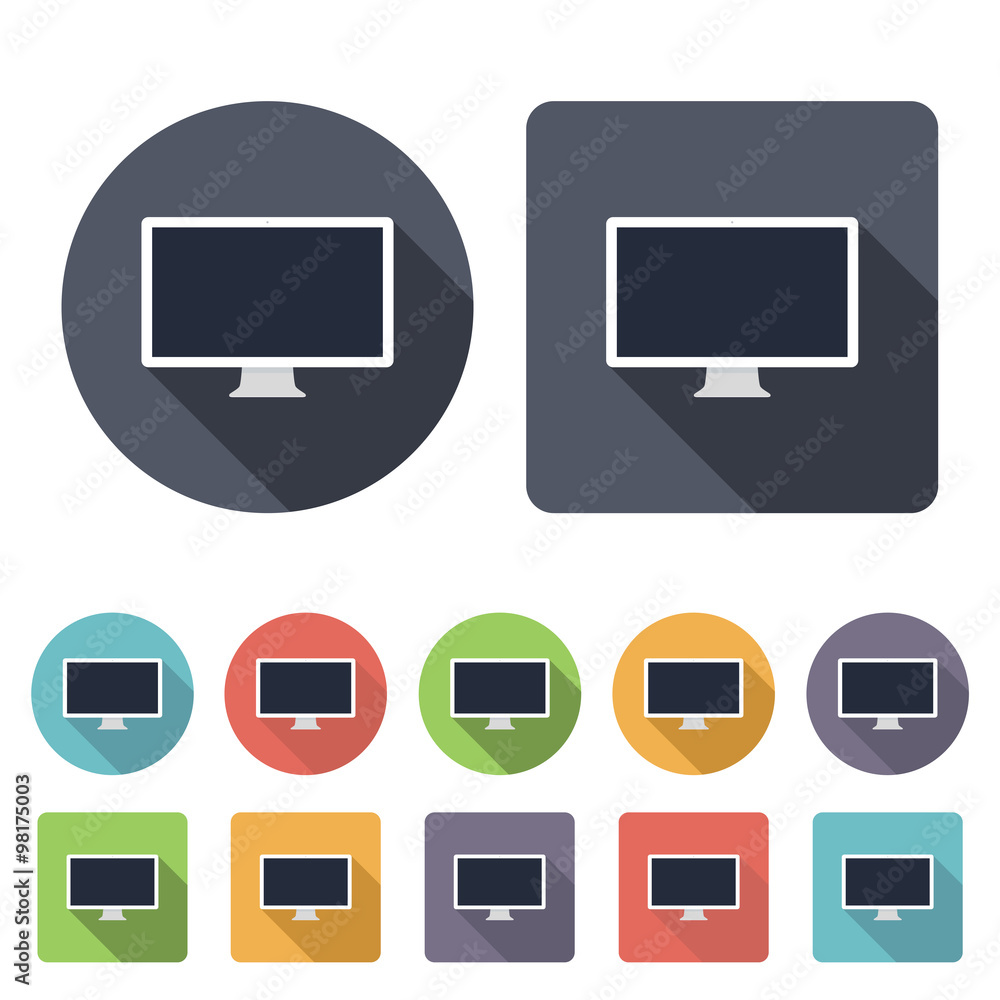monitor icons set in the style flat design on the white background. stock vector illustration eps10 monitor icons set in the style flat design on the white background. stock vector illustration eps10
