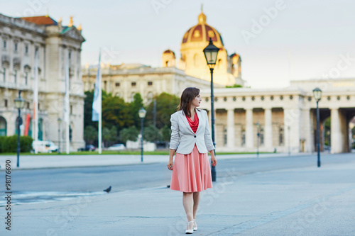 Beautiful young tourist in Vienna © Ekaterina Pokrovsky