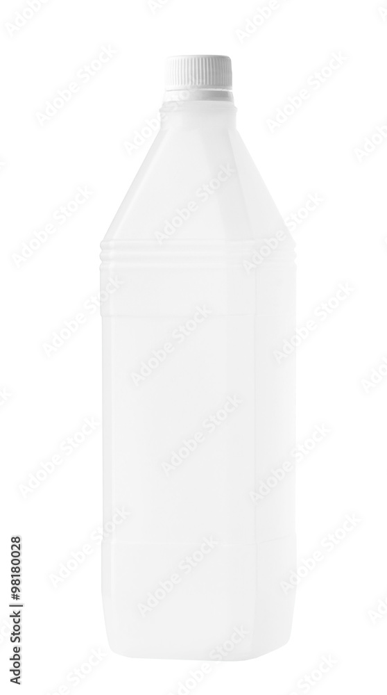 Rectangular Plastic Bottle isolated on white background Rectangular Plastic Bottle isolated on white background