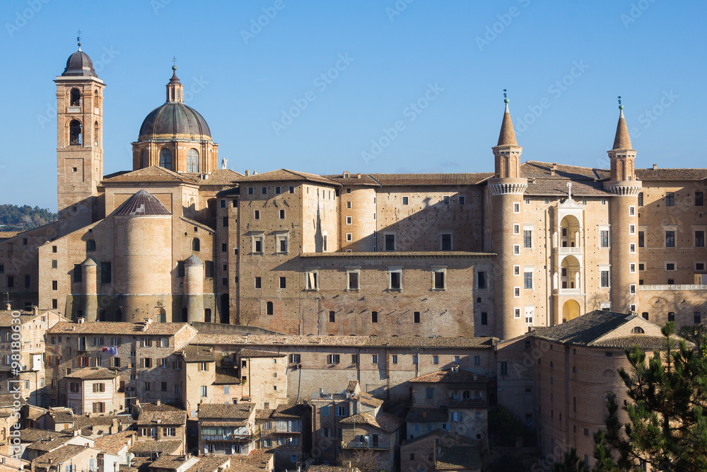 Centro storico di Urbino nelle marche