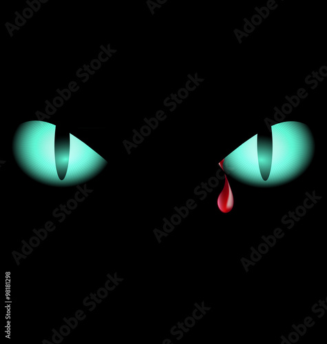 blue eyes and red drop