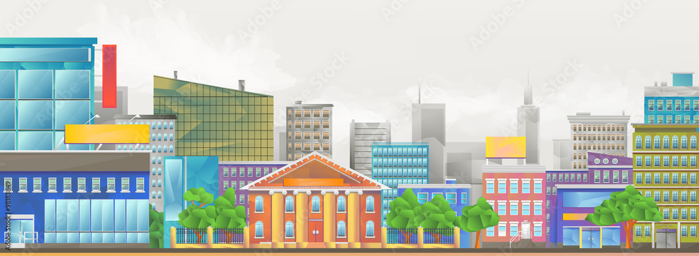 Obraz premium City, vector illustration