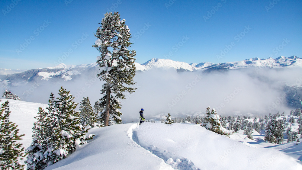 veschneite Hochgebirgslandschaft